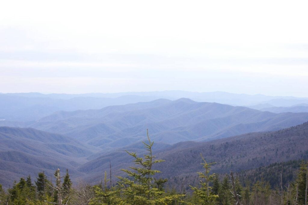 A view of the Great Smoky Mountains.