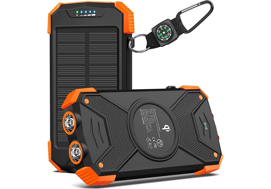 44 Camping Stocking Stuffer Ideas for Outdoor lovers solar phone charger