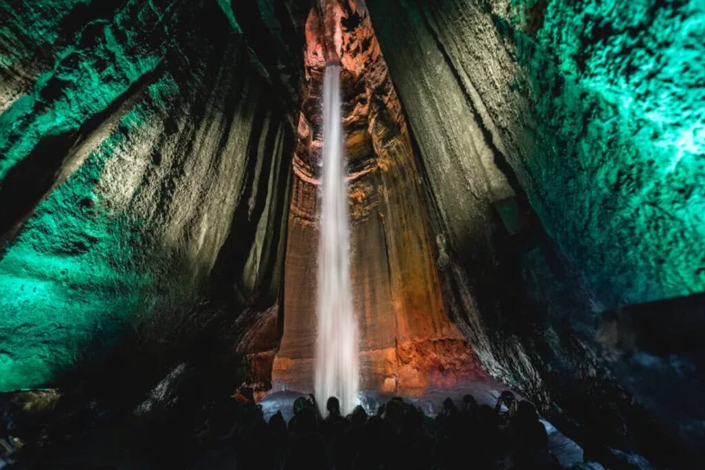 Top 10 Best Waterfalls for Kids in the USA ruby falls tennessee waterfall kids