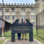 Entrance sign for the West Virginia State Penitentiary in Moundsville